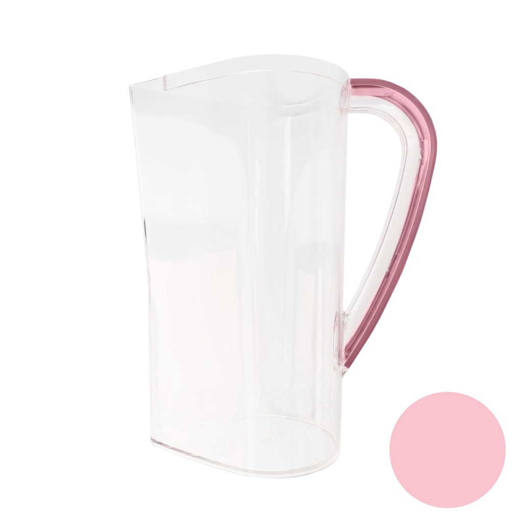 Plástico Transparente con Asa Jarra Rosa